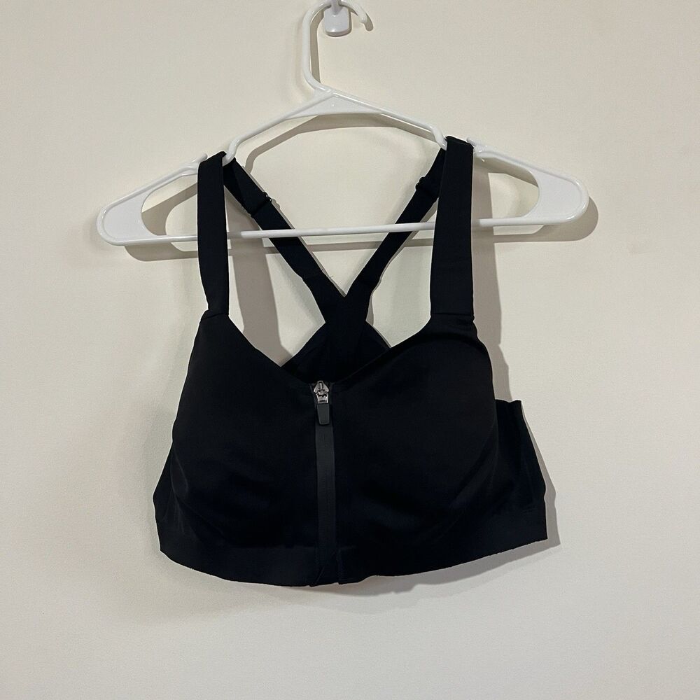 Victoria's Secret Knockout On Point Sweat Front-Close Sports Bra Black 38C